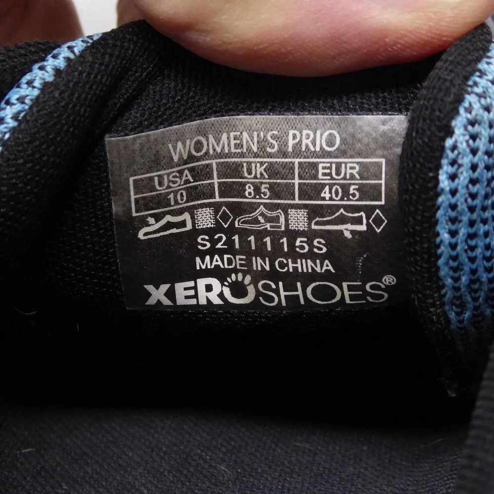 Xero Shoes Womens Prio Running Shoes Blue Grey Barefoot Minimalist 10